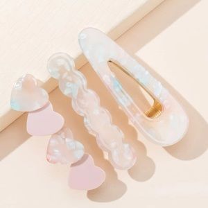 3pc Sweetheart Hair Clip Set